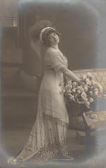 Frau mit Blumen Frau mit Blumen
